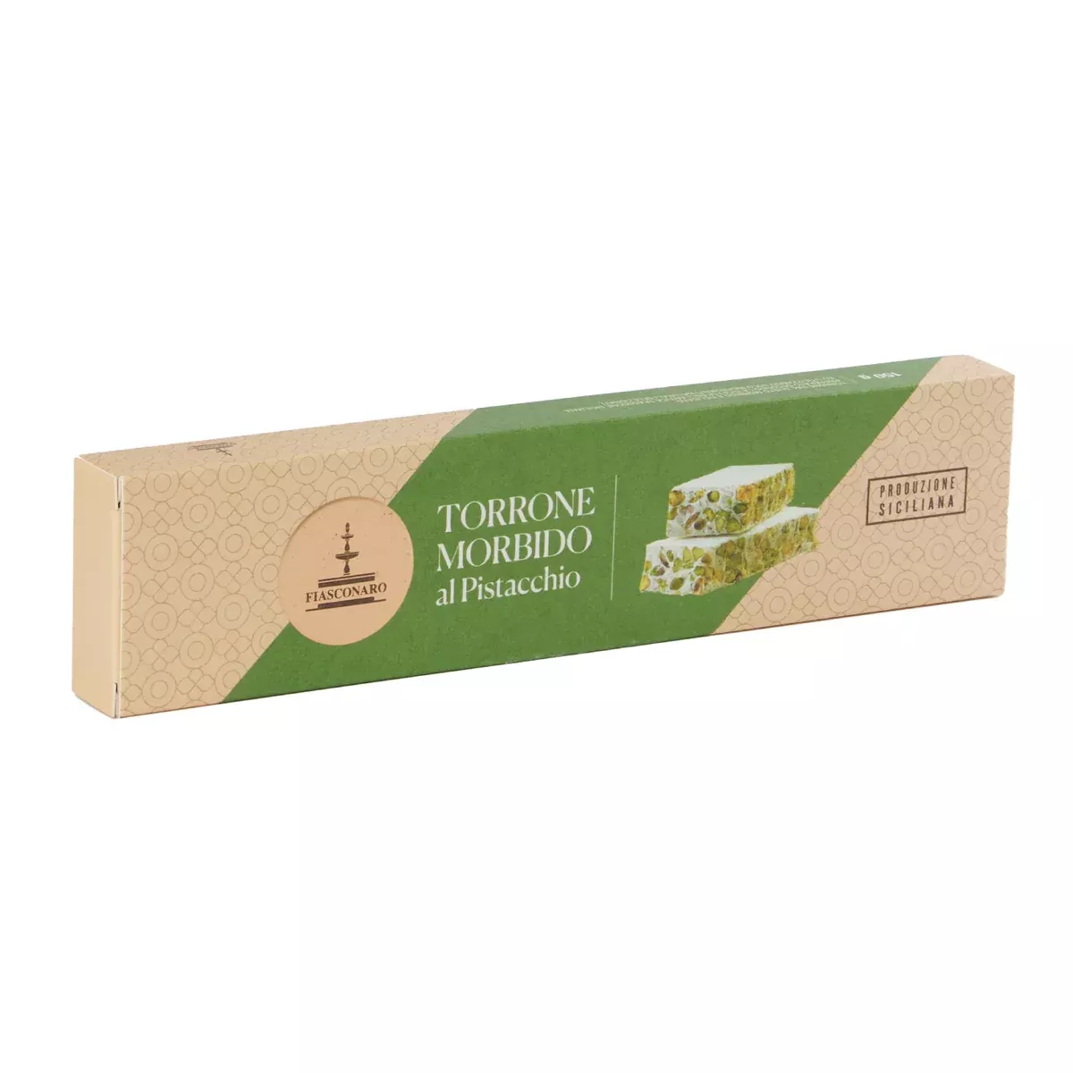 Fiasconaro Torrone W / Pistachio, Soft Nougat, 5.29 oz | 150g