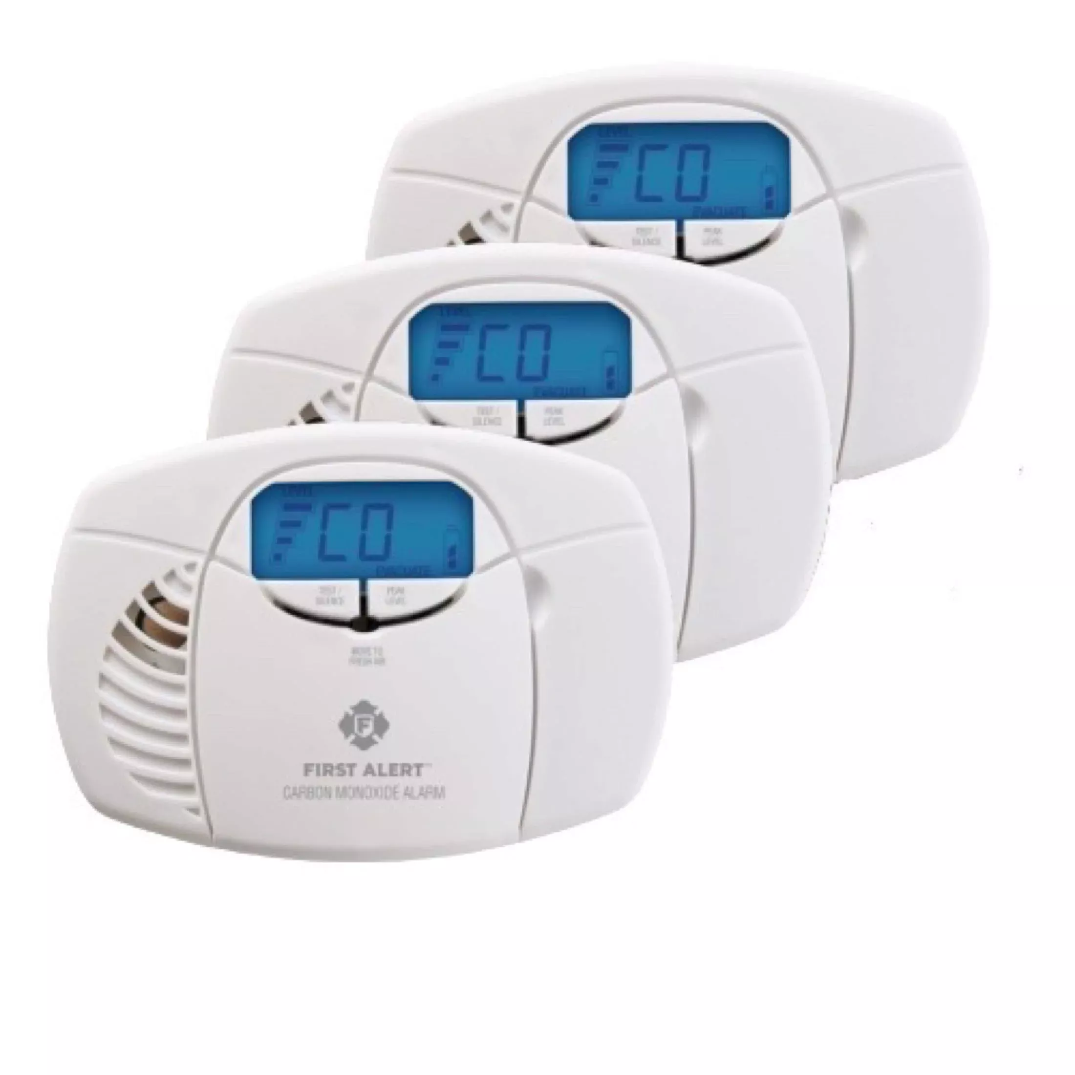 First Alert Co410 Digital Carbon Monoxide Detector 3-Pack | Battery Op