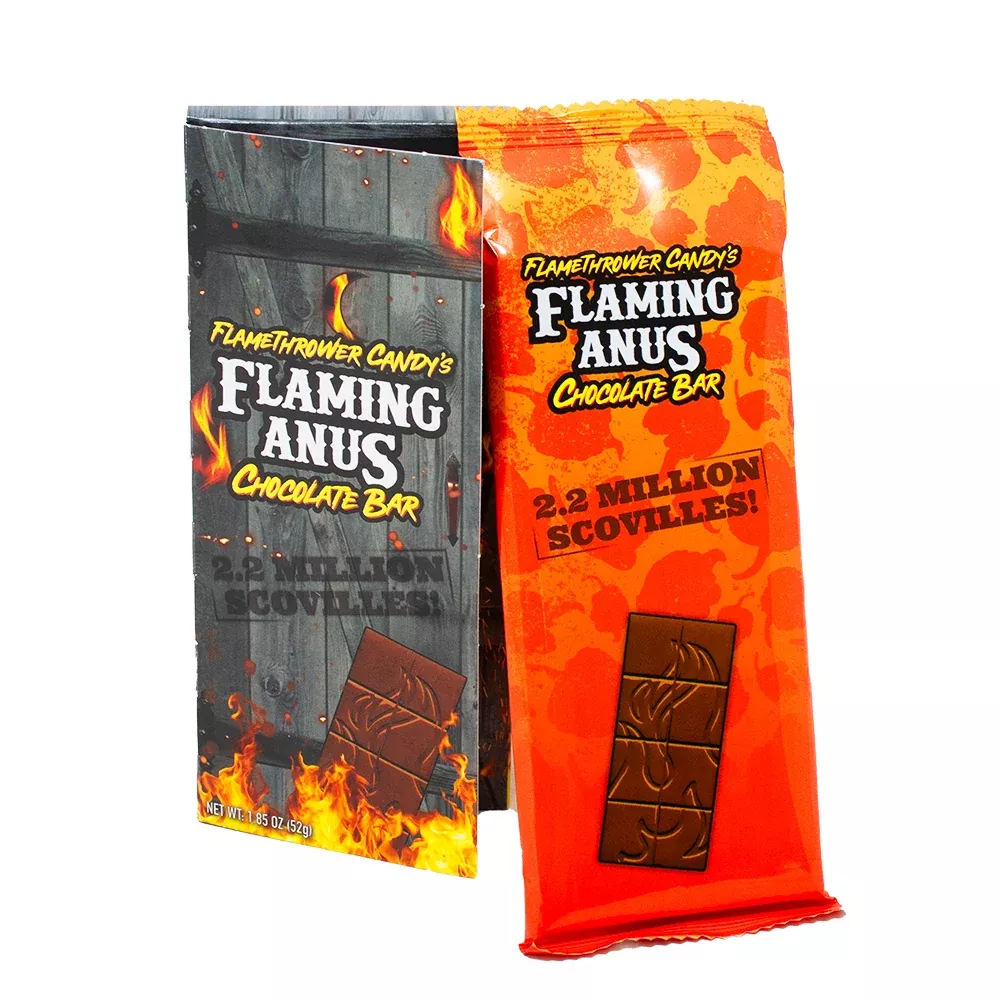 Flamethrower Candy's Flaming Anus Chocolate Bar - 52g