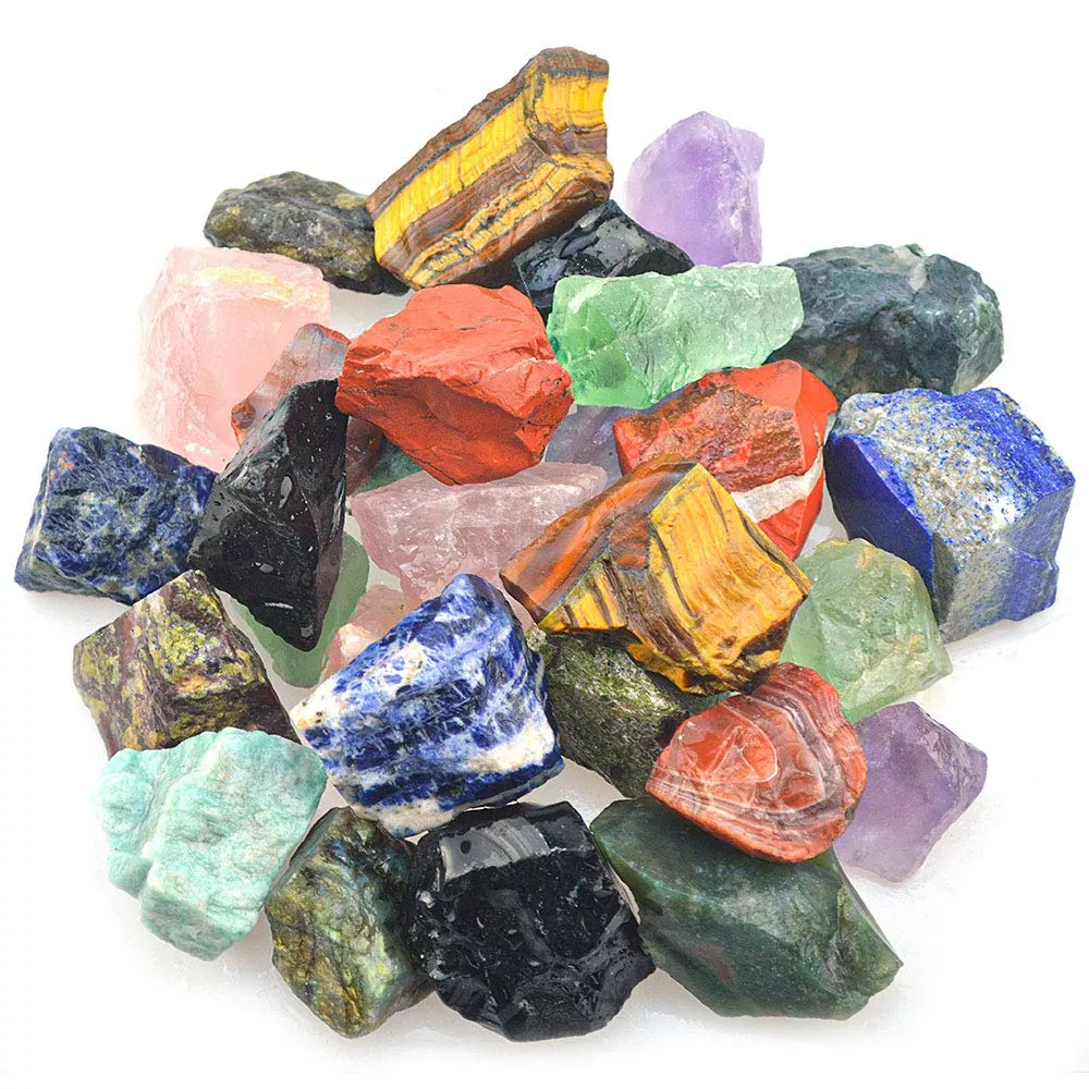 Forby 3 Lbs Bulk Rough Madagascar Stones Mix - Large 1'' Natural Raw S