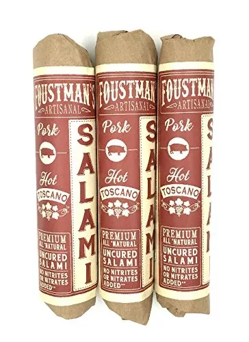 Foustmans Artisanal Salami Nitrate-Free Naturally Cured (Pack Of 3) (Hot Toscano)