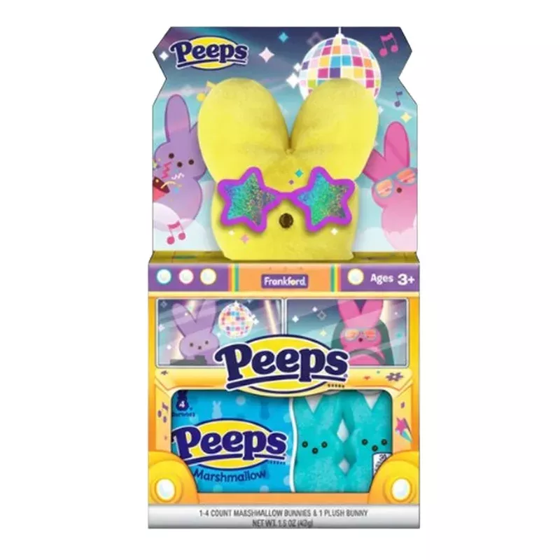 Frankford Easter Peeps Plush Disco Bus Bunny 1.5 oz. Box