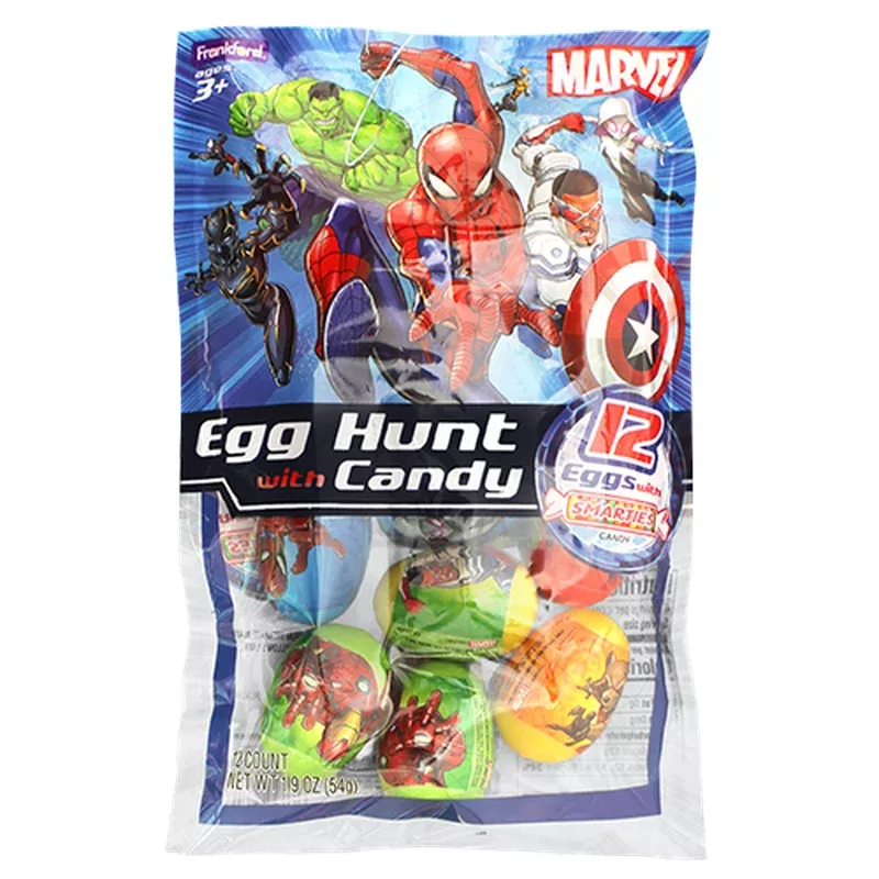 Frankford Marvel Universe 12 Count Smarties Egg Hunt 1.9 oz. Bag