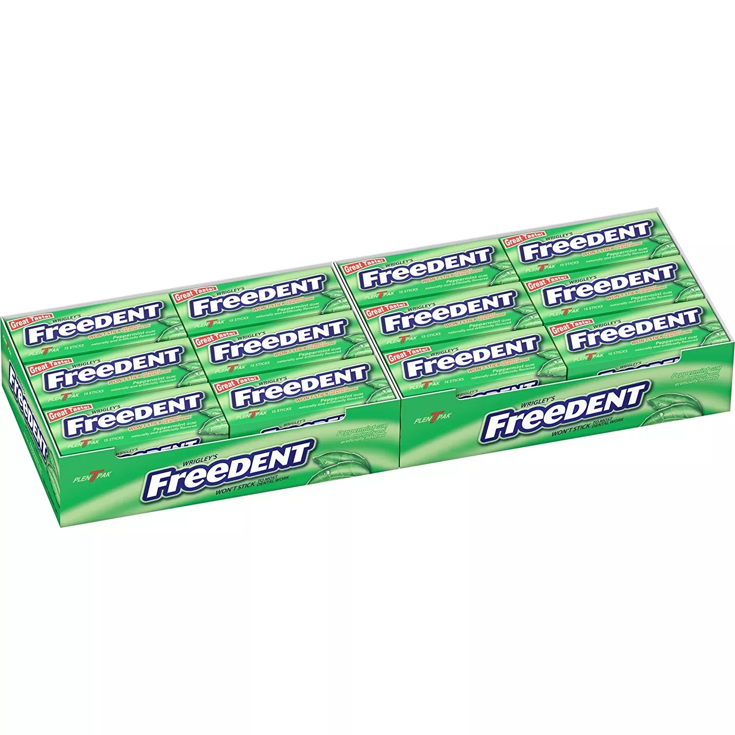 Freedent Peppermint Gum, 15-Stick Plen-T-Paks (Pack Of 24)
