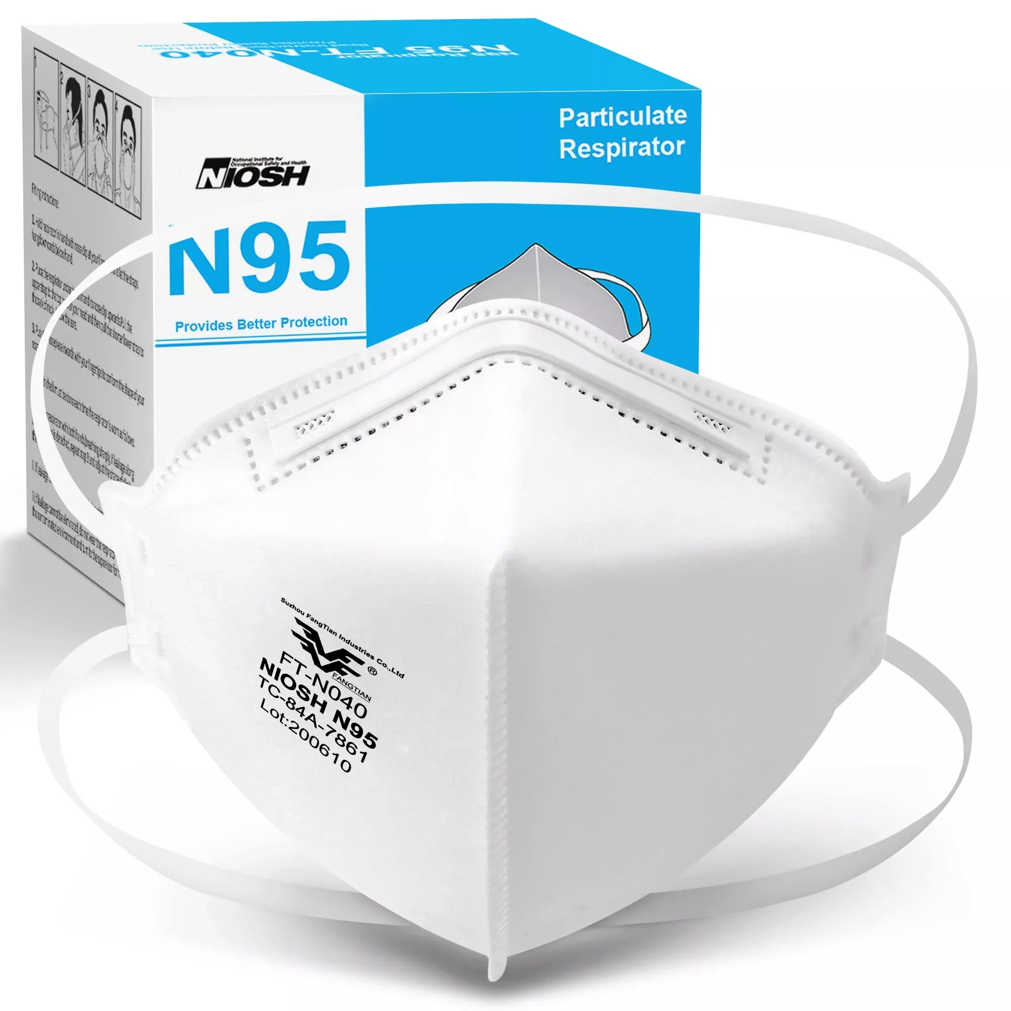 Funight N95 Mask 20 Pack Niosh Certified Respiratory Particulate Filte