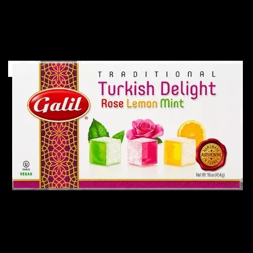 Galil Turkish Delight Assorted Rose Lemon Mint 16 oz. Box