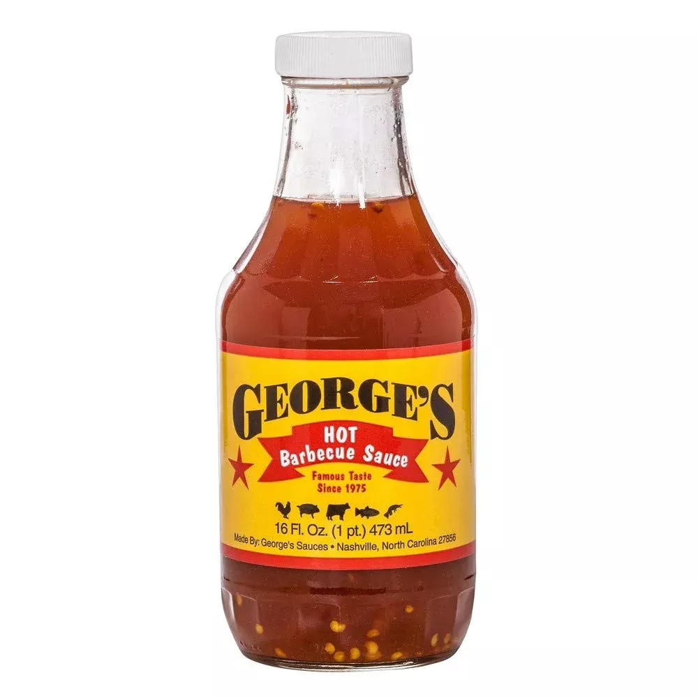 Georges Hot Barbecue Sauce 16 Ounce Bottle