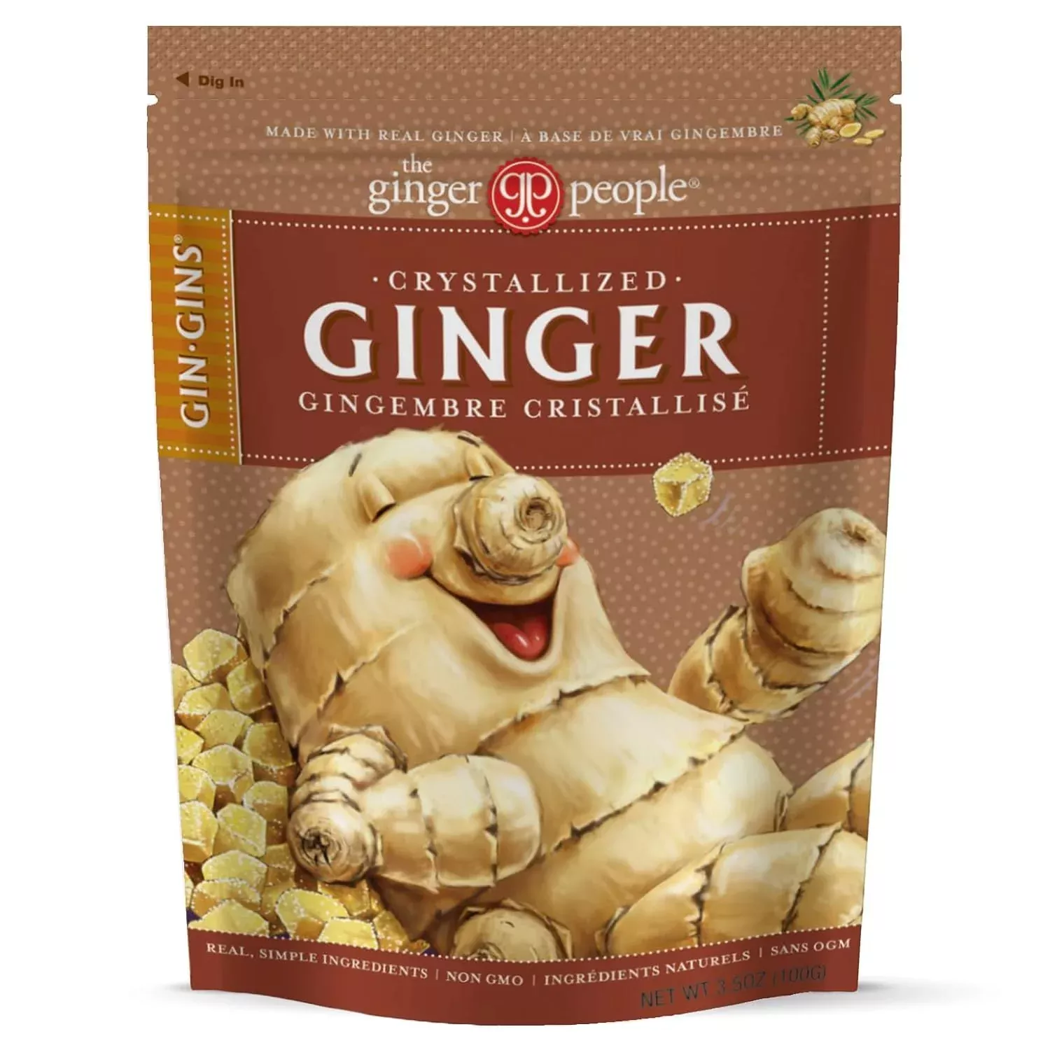 Gin Gins Crystalized Ginger – Natural Ginger Candy By The Ginger People – Individually Wrapped Healthy Candy – 3.5 Oz Bags – (Pack Of 1)