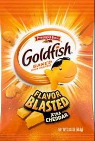 Goldfish Blasted Xtra Cheddar Crackers - 2.45 oz 8 Count