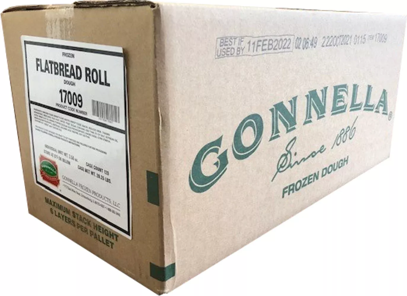 Gonnella Baking Frozen Gonnella Baking Company Flatbread Roll Dough (pita) 3.5 Ounce Size - 120 Per Case