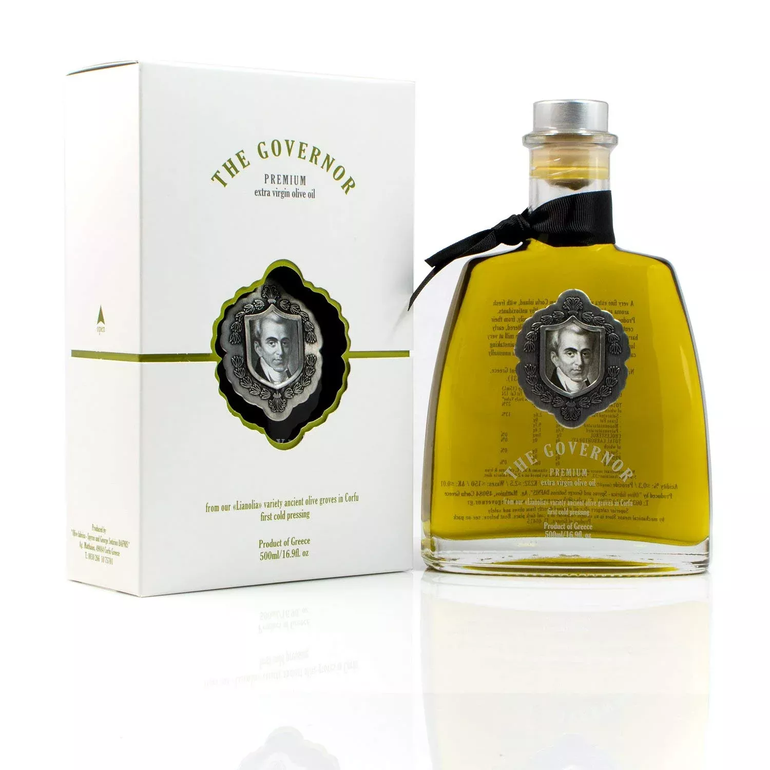 The Governor Premium Extra Virgin Olive Oil - Unfiltered, Cold-Pressed, Single Origin Lianolia - Peppery, Robust, Floral, Fruity