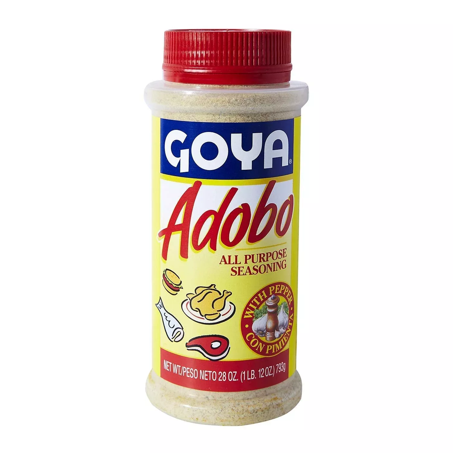 Goya Adobo All Purpose Seasoning With Pepper Extra Large 28 Oz Shakeable Canister