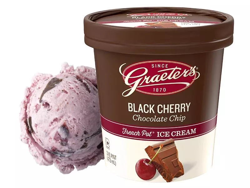 Graeters Black Cherry Chip 8 Per Sleeve