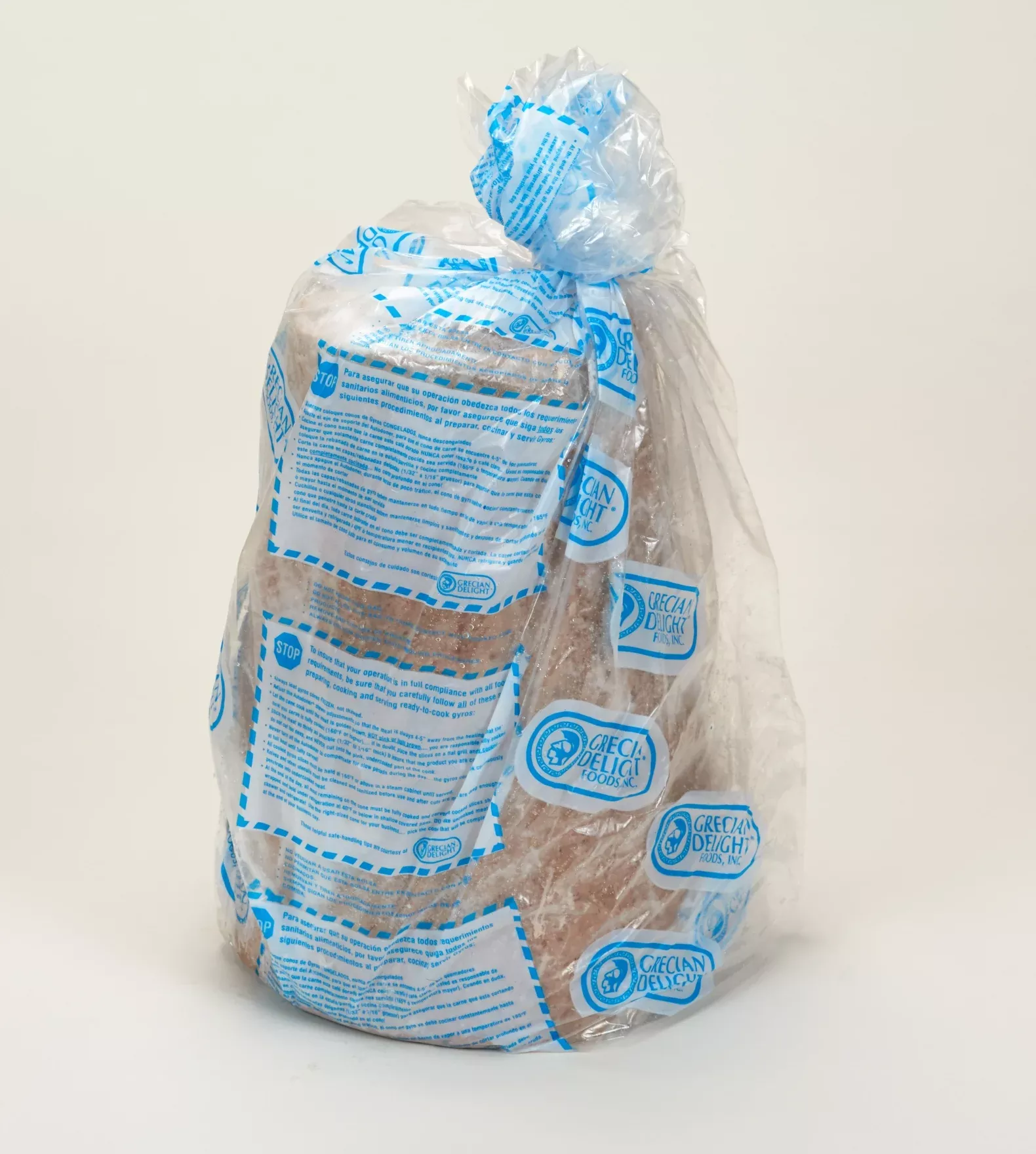 Grecian Delight Frozen Chicago Style Medium Gyros Cones 20 Pound Each - 2 Per Case