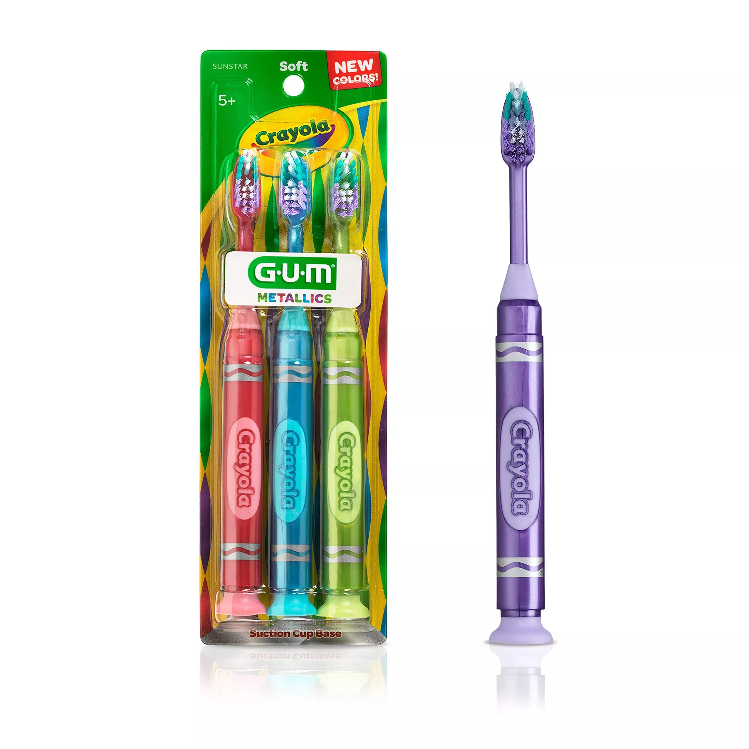 Gum Crayola Metallic Marker Childrens Toothbrush , Soft Bristled Kids
