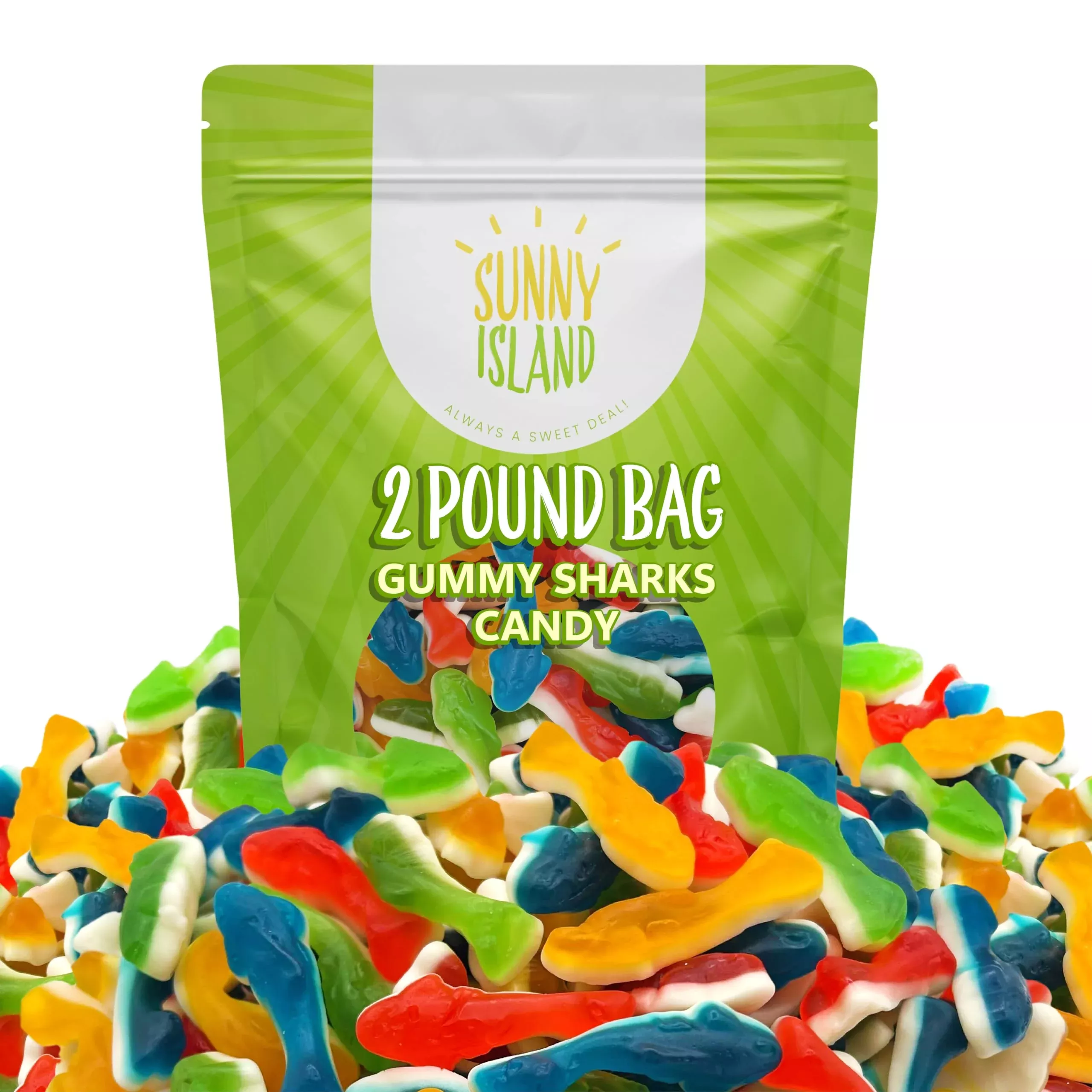 Gummy Sharks Candy | 2-Pound Bag | Assorted Fruit Flavors