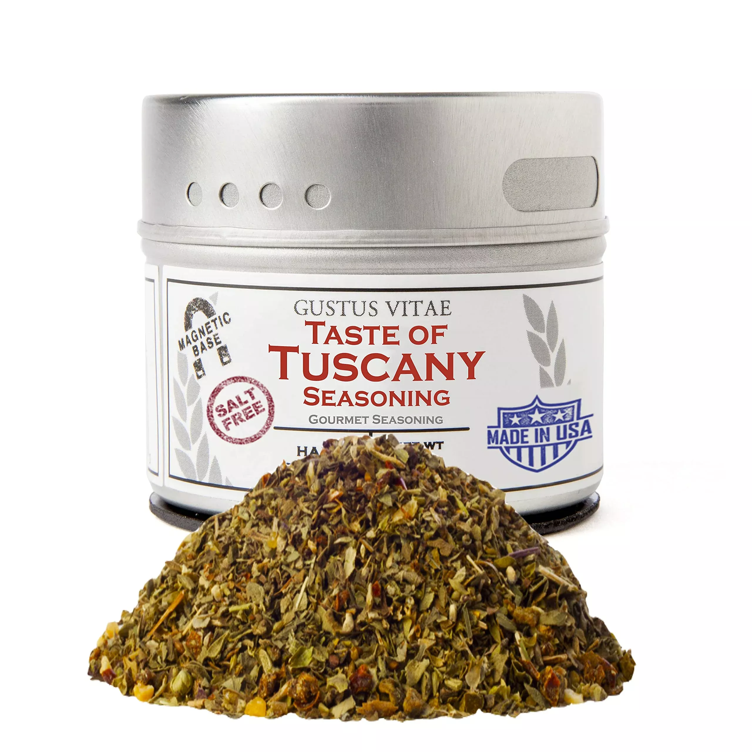 Gustus Vitae - Taste Of Tuscany - Gourmet Seasoning - Non Gmo - Artisanal Spices Blend - Magnetic Tin - Gourmet Spice Blend - Cr