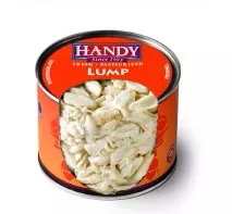 Handy Seafood Refrigerated Premium Lump Pelagicus Crab Meat Per Case 1 Pound Each - 6 Per Case