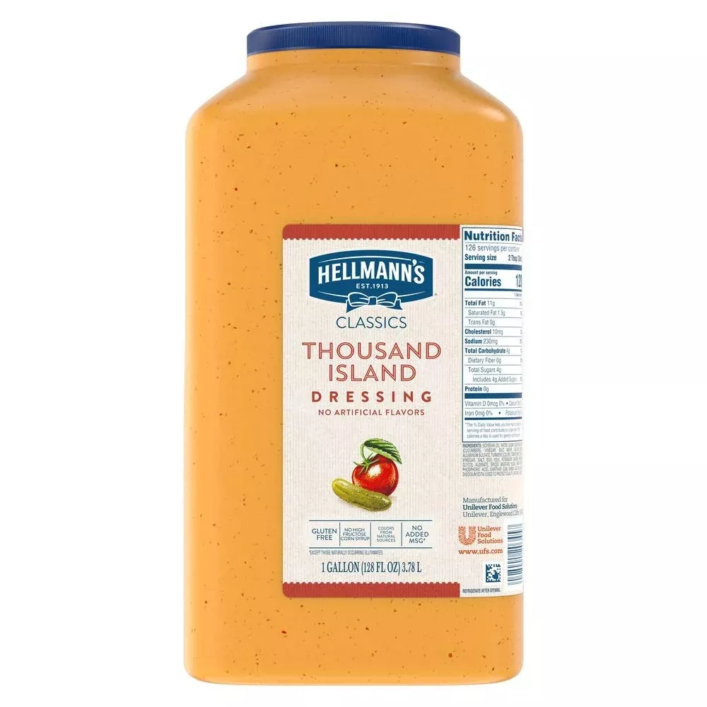 Hellmanns Classics Thousand Island Salad Dressing Jug Gluten Free No Artificial Flavors Added Msg Or High Fructose Corn Syrup Co