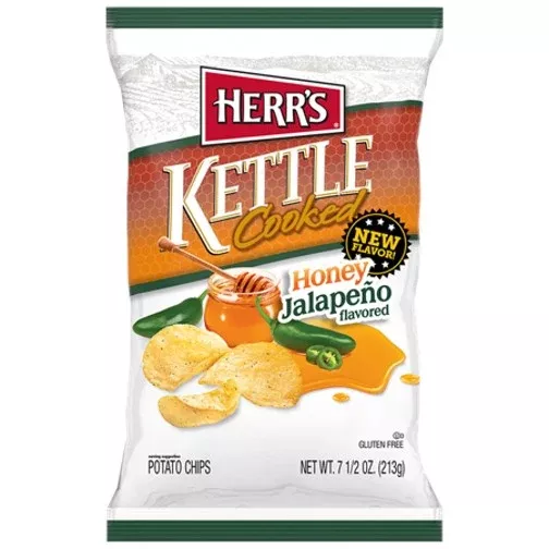 Herr's Kettle Cooked Honey Jalapeño Potato Chips - 2.125 oz 12ct