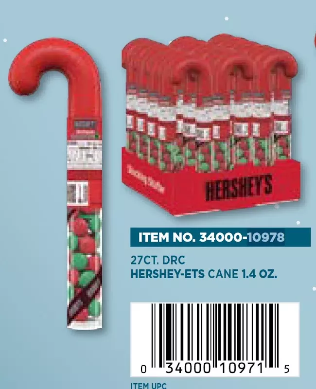 Hershey's Candy Cane Milk Chocolate Bar - 1.4 oz 27ct
