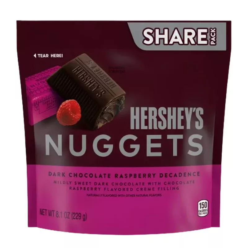 Hershey's Nuggets Dark Chocolate Raspberry 8.1 oz. Bag
