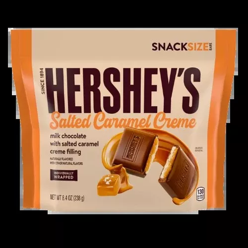 Hershey's Salted Caramel Creme Snack Size Bars 8.4 oz. Bag