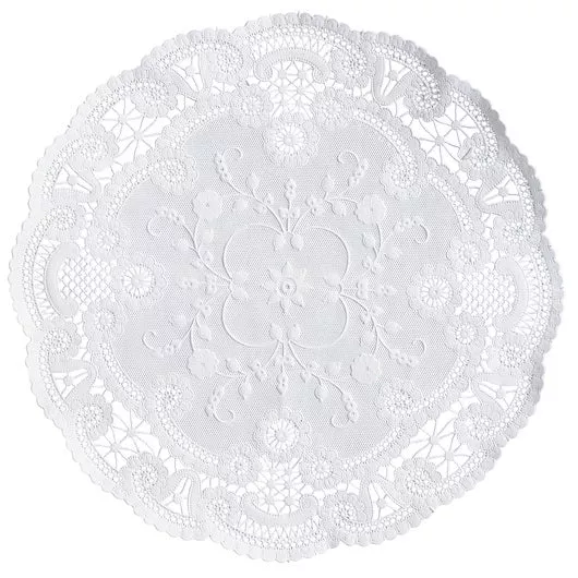 Hoffmaster Doily Paper White 5 Round French Lace - 1 Per Case
