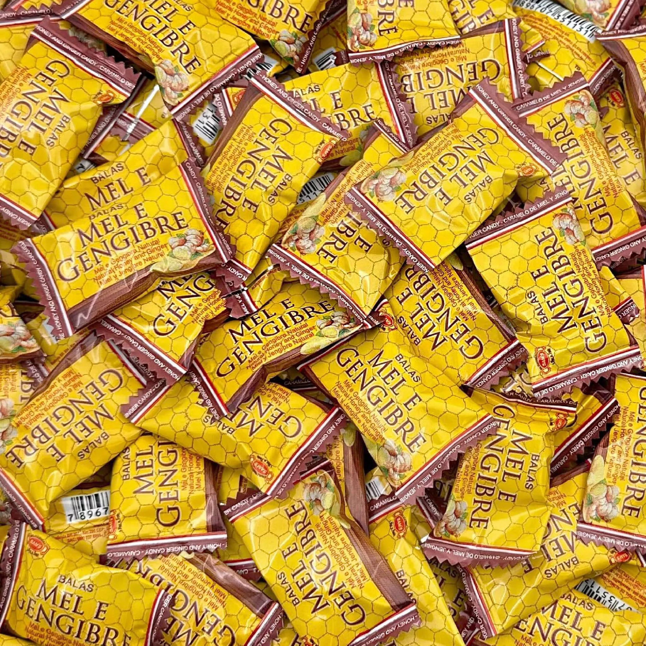 Honey Ginger Hard Candy | 2-Pound Bag | Individually Wrapped | About 200 Pieces