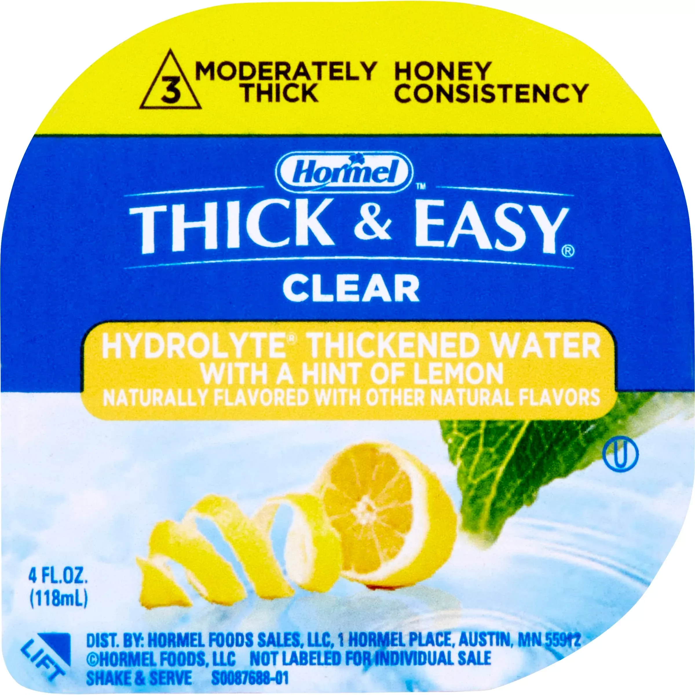 Hormel Thick & Easy Hydrolyte Thickened Water Honey Consistency 4 Ounce (Pack Of 24)