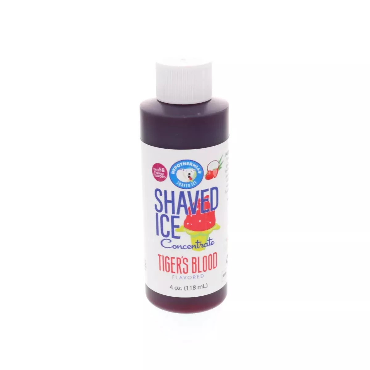 Hypothermias Shaved Ice And Snow Cone Syrup Unsweetened Flavor Concentrate - 4 Fl Oz - Makes 1 Gallon Of Ready To Use Syrup - Re