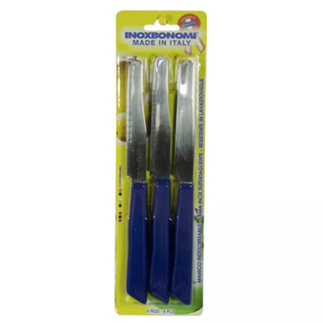 Inoxbomi Table Knife 11 cm BLUE, Set of 6 Pcs