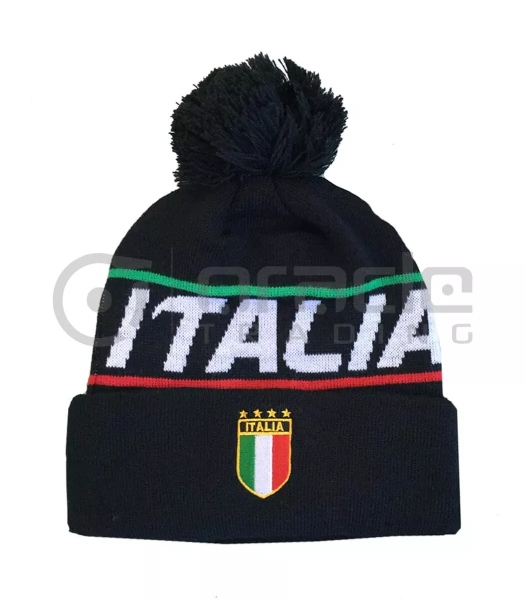 Italia Beanie with Pom, Adult Size