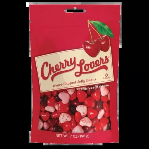Jelly Belly Cherry Lovers Heart Shaped Beans 7 oz. Bag