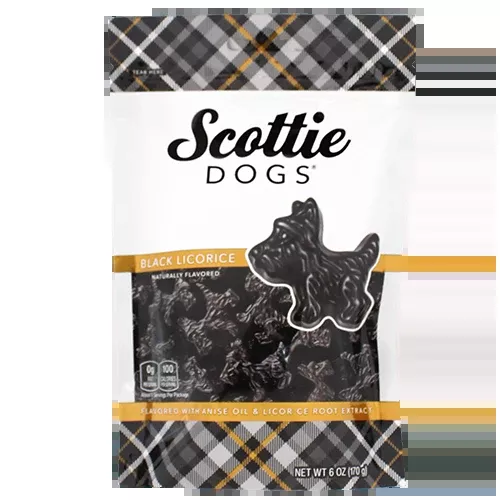 Jelly Belly Scottie Dogs Black Licorice 6 oz.