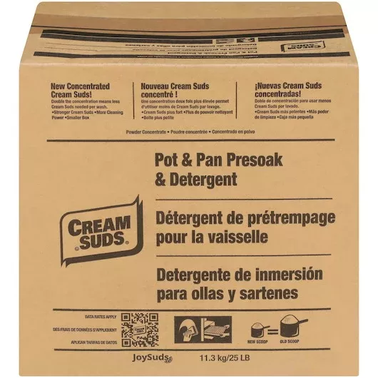 Joy Suds Cream Suds Presoak & Detergent Zero Phosphate 25 Pound 1 - 25 Pound