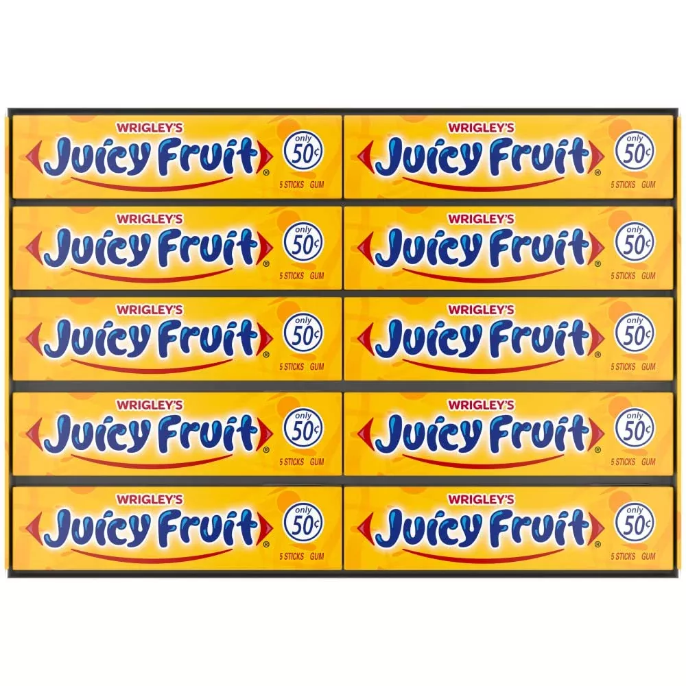Juicy Fruit Gum Wrigley'S Chewing Gum Bulk Pack, 5 Stick (Pack Of 40)