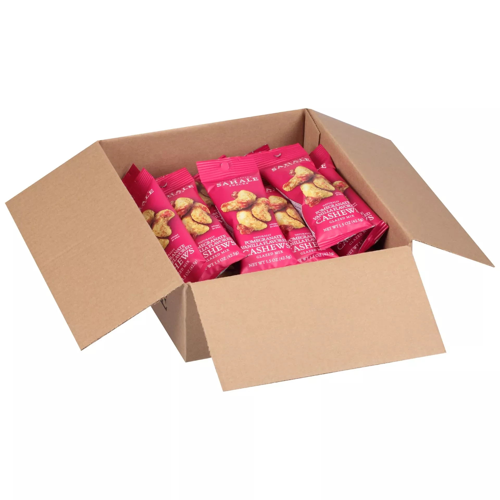 Kar's Nuts Sahale Cashew Vanilla Pomegranate 1.5 Ounce Size - 18 Per Case