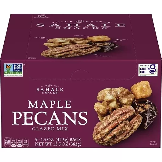 Kar's Nuts Sahale Maple Pecan Glazed Mix 1.5 Ounce Size - 108 Per Case