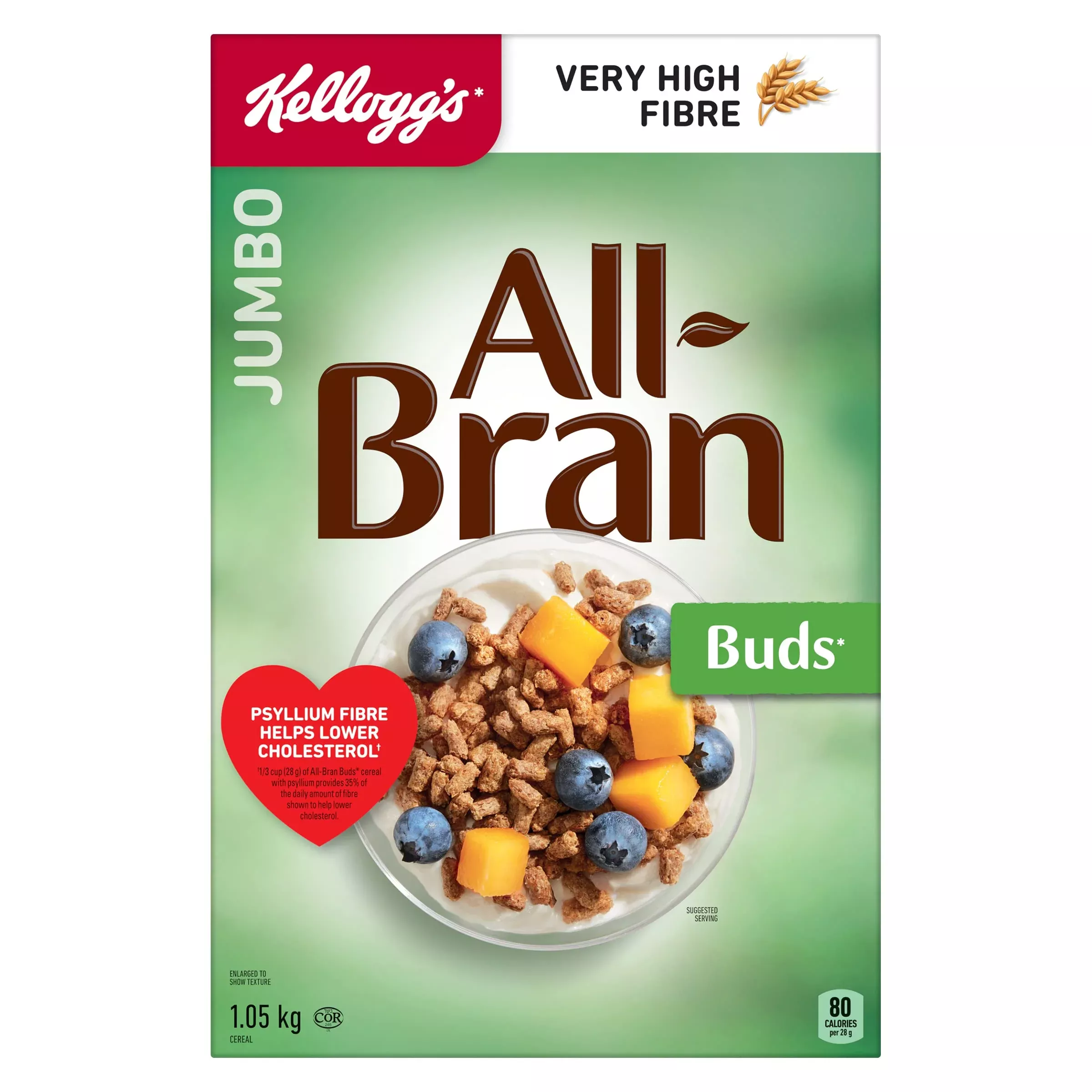 Kellogg'S All-Bran Buds Cereal, 1050G/2.53 Pounds {Imported From Canada}