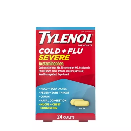 Kenvue Tyl Cl Flu Cold & Flu Severe 8 - 6 - 24 Cnt - 24 Count - 48 Per Case