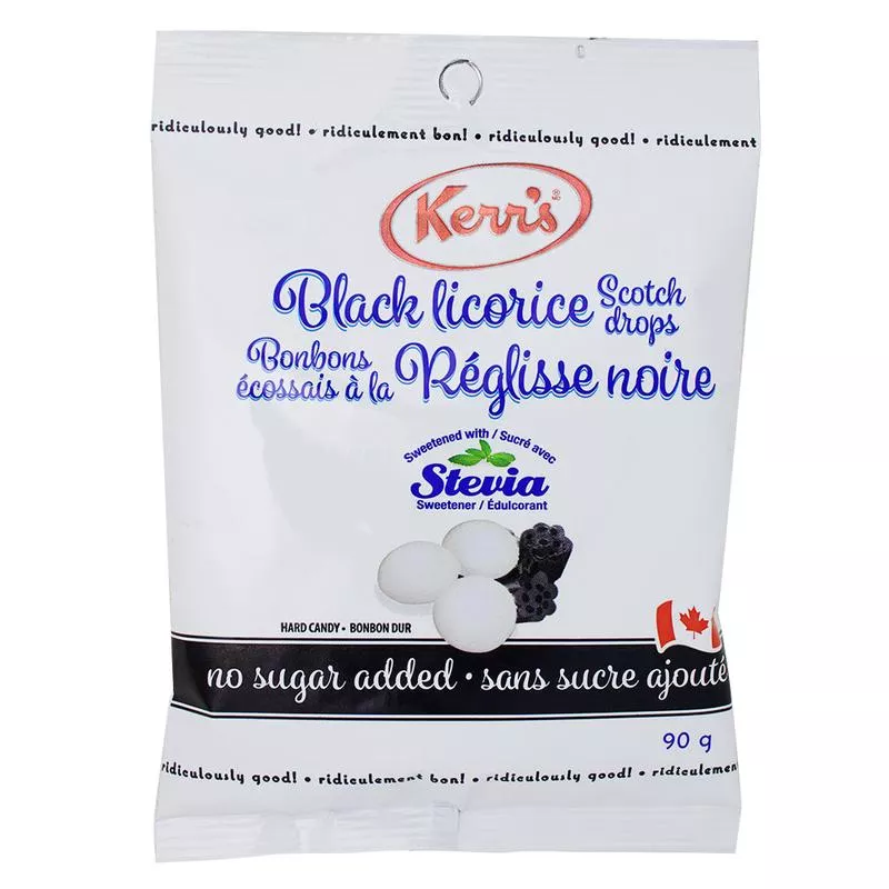 Kerr's Light - Black Licorice Scotch Drops - No Sugar Added - 90g