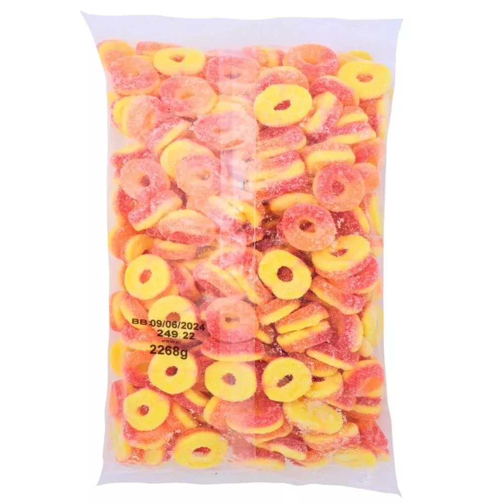 Kervan Peach Rings Gummy Candy-5 lbs.