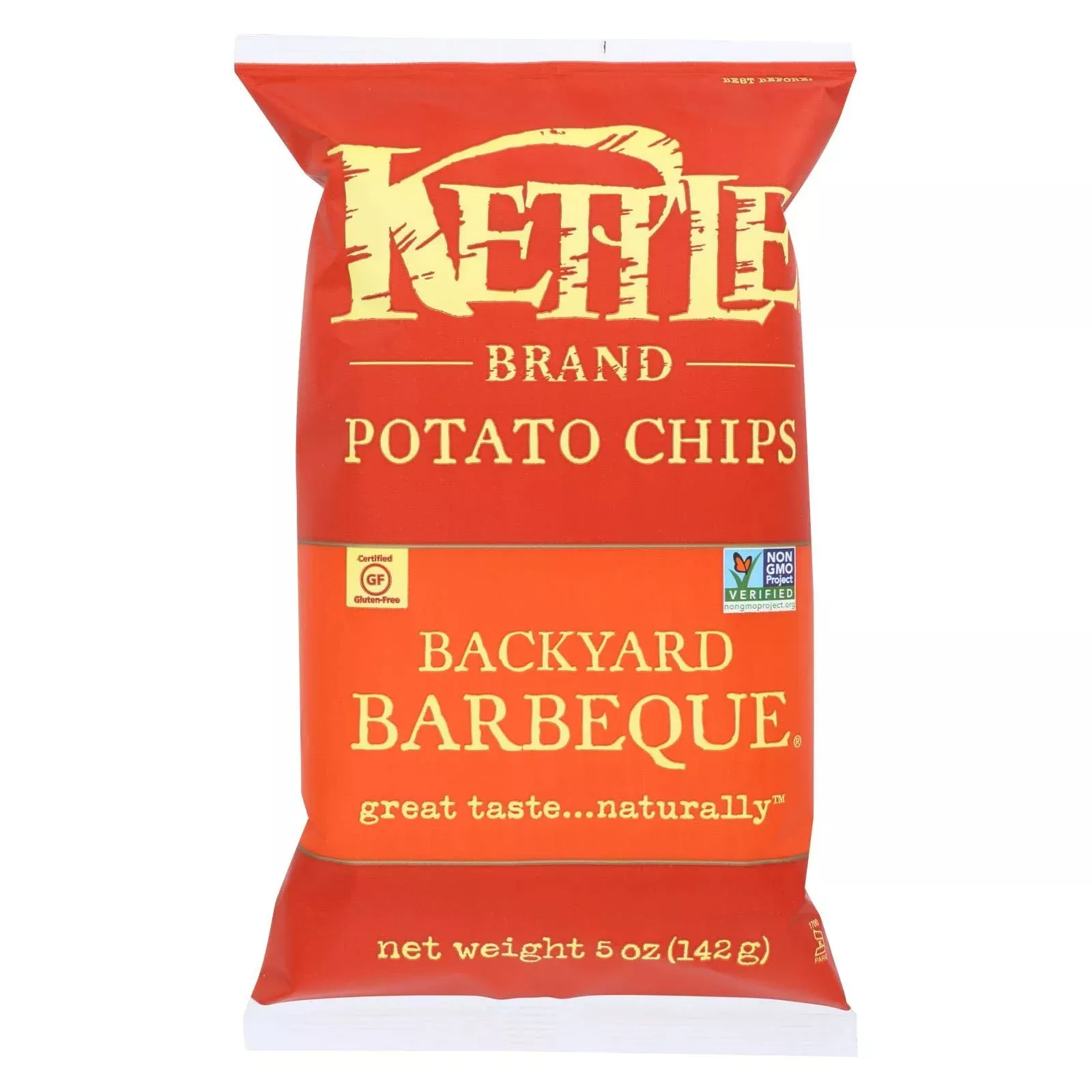 Kettle Brand Potato Chips, Backyard Barbeque Bags, 5 Ounce (Pack Of 15)