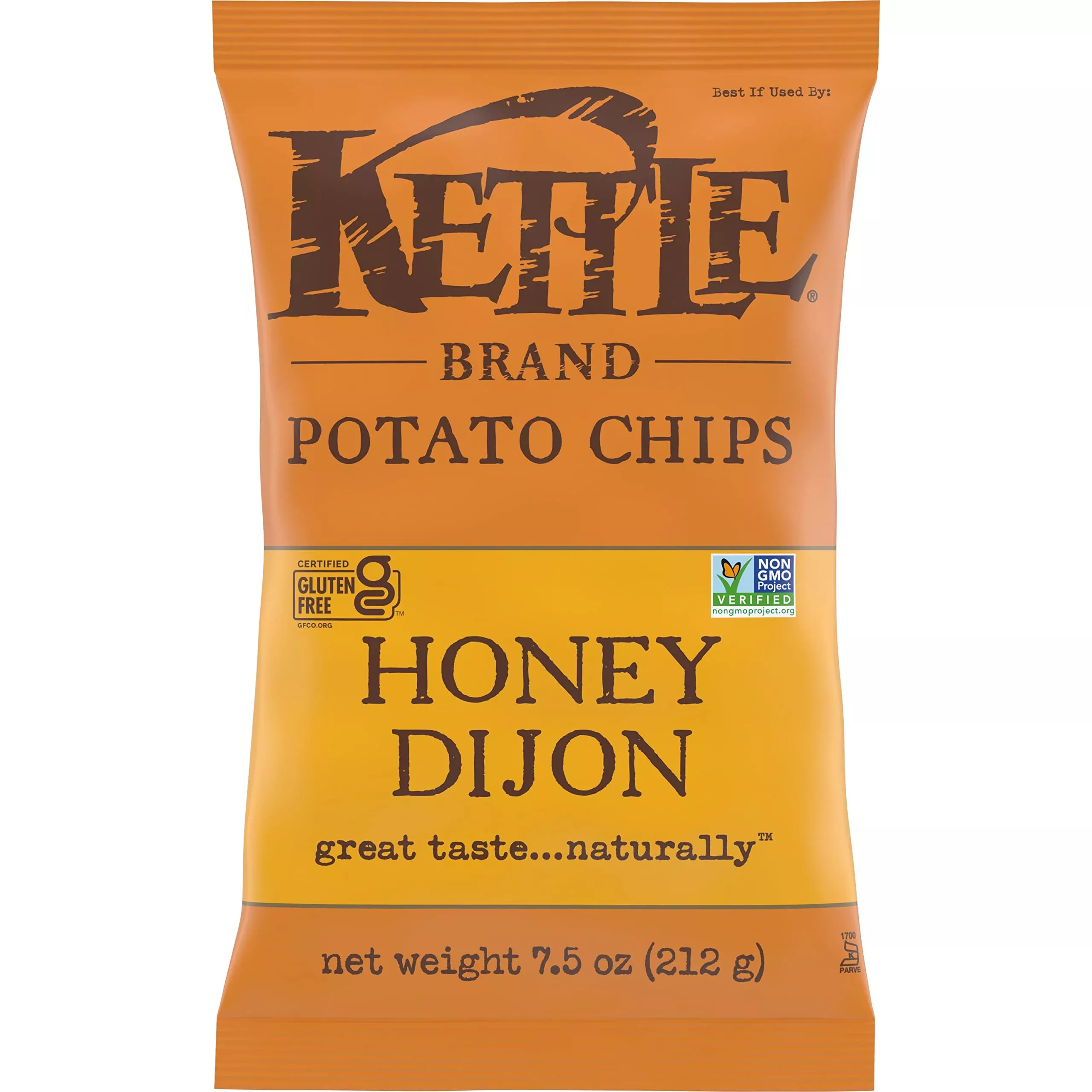 Kettle Brand Potato Chips, Honey Dijon Kettle Chips, 7.5 Oz (Pack Of 12)