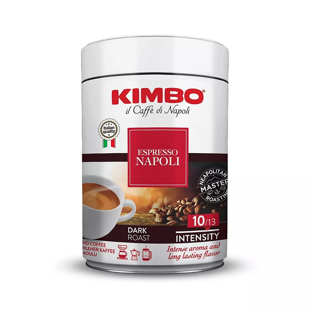 Kimbo Caffe Espresso Napoli Ground, 8.8 oz | 250g TIN