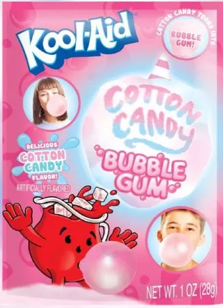 Kool-Aid Cotton Candy Bubble Gum - 12ct