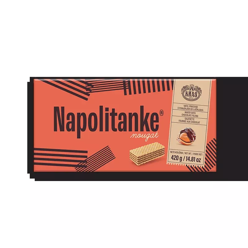 Kras Napolitanke Hazelnut Wafers, 14.81 oz | 420g