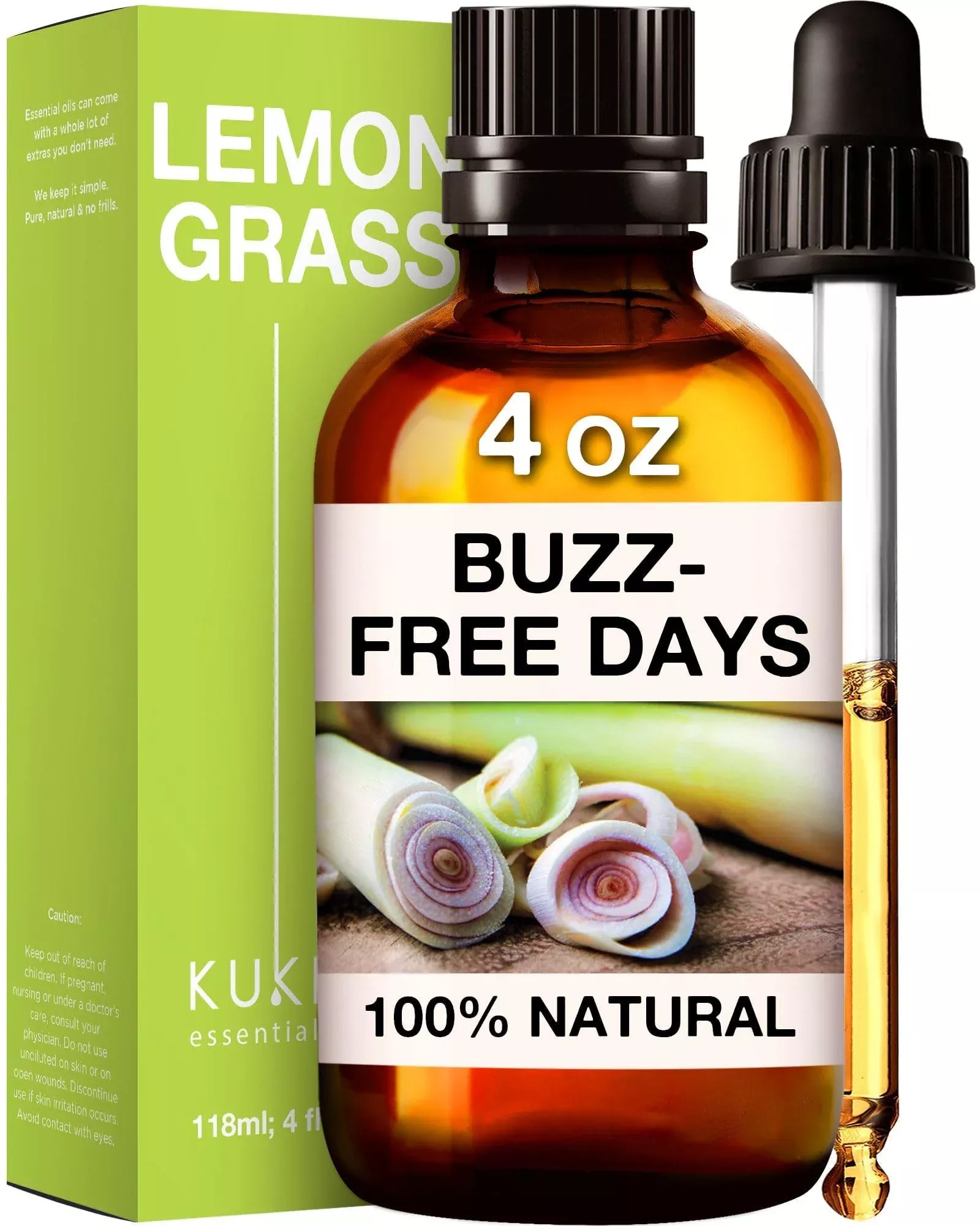 Kukka Lemongrass Essential Oil For Diffuser - 100% Natural Therapeutic