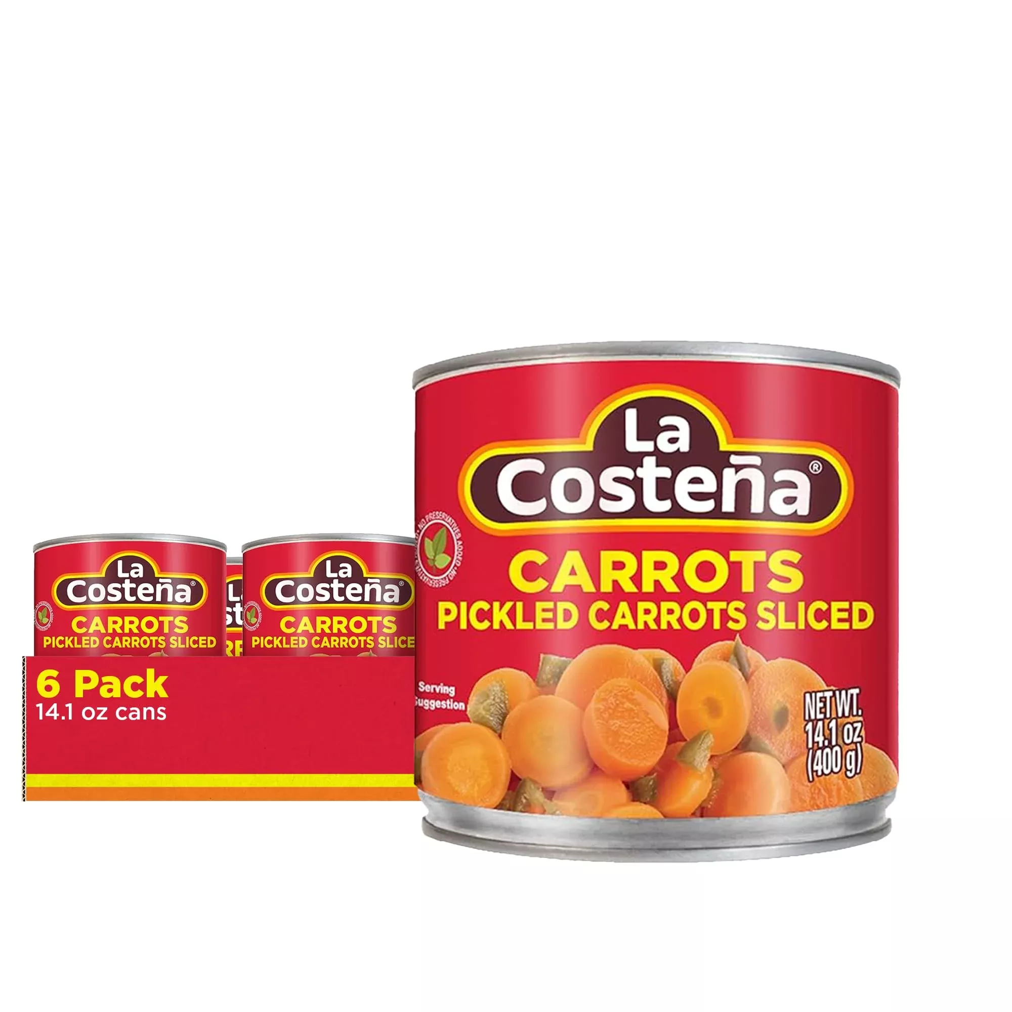 La Costea Sliced Pickled Carrots, 14.1 Ounce Can (Pack Of 6)
